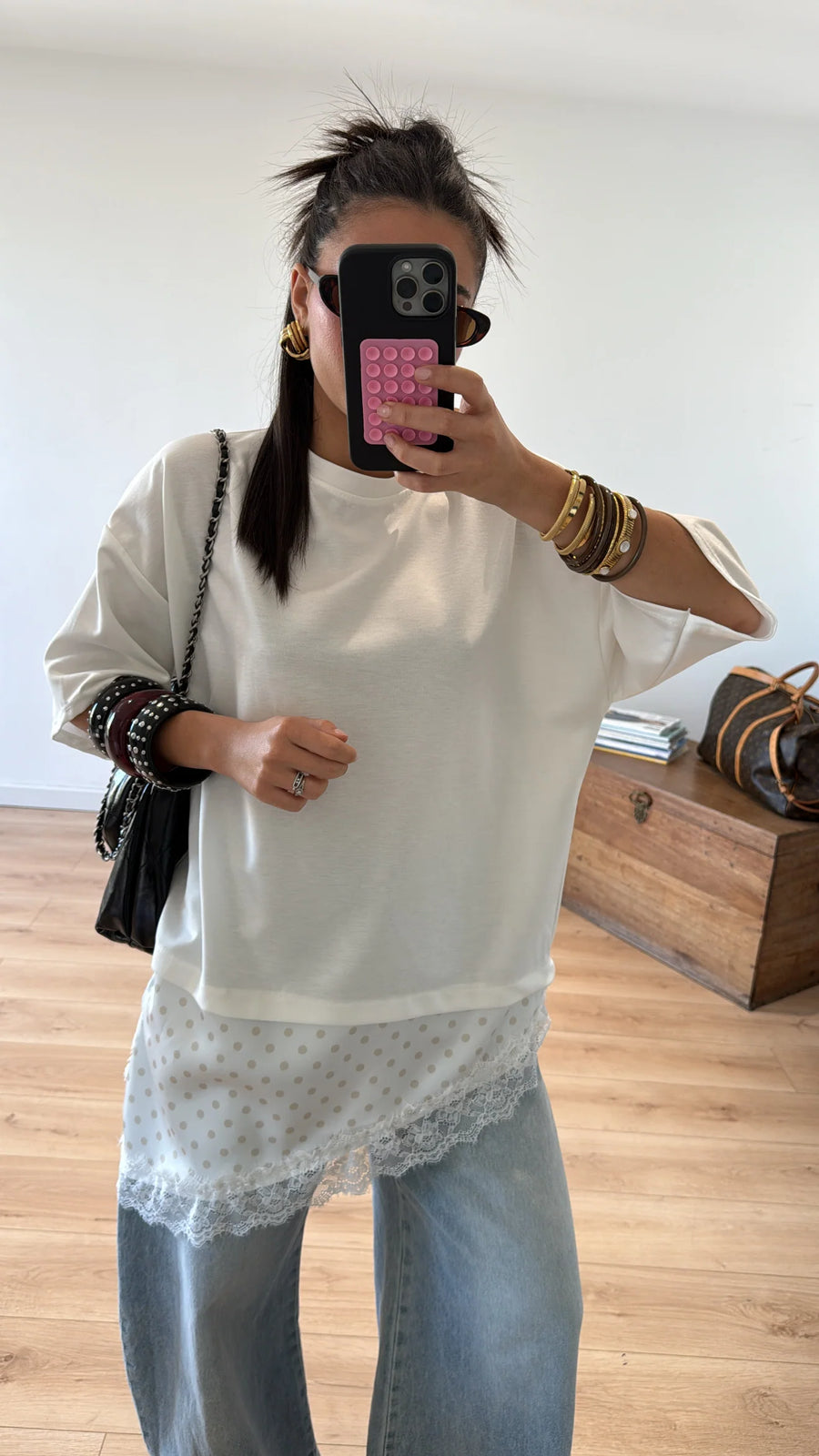 T-SHIRT OVERSIZE « MILA » BLANC 2