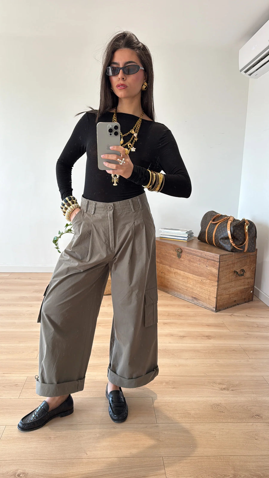 PANTALON CARGO « MAYA » KAKI 2