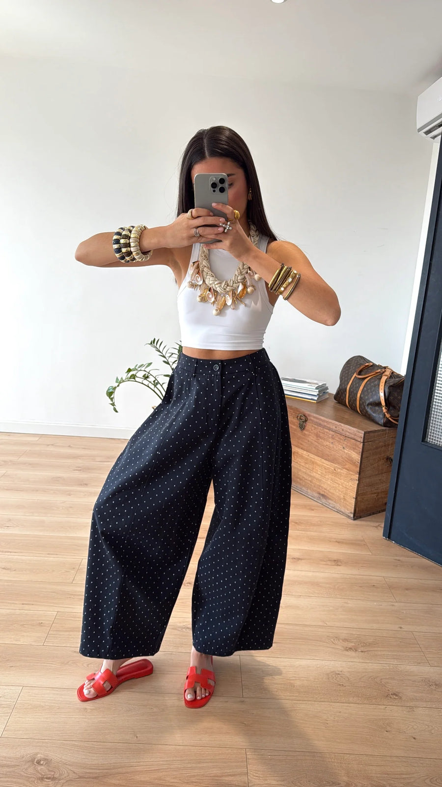 BLUE POLKA DOT TROUSERS 6