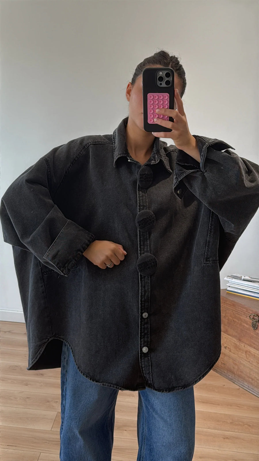 VESTE OVERSIZE « DANIQUE » NOIR 1