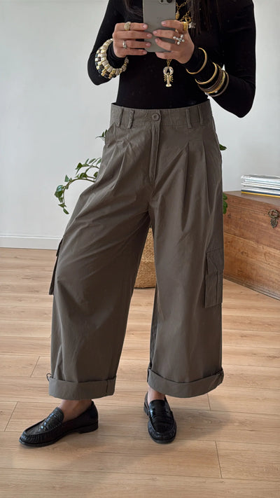 PANTALON CARGO « MAYA » KAKI