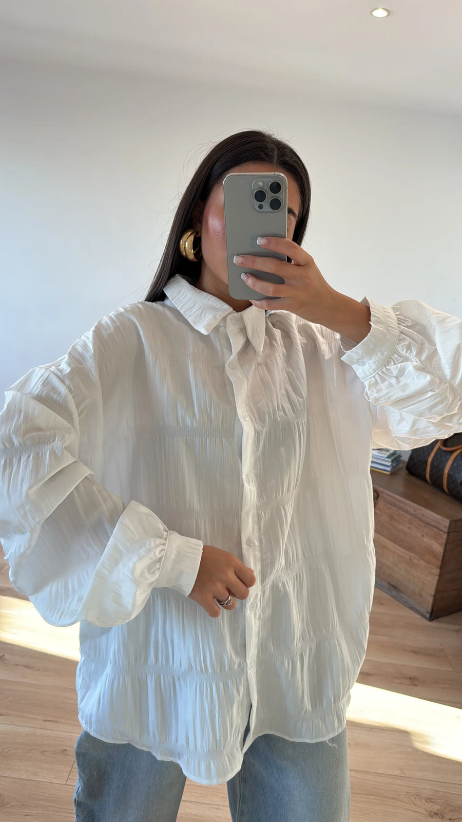 CHEMISE OVERSIZE « ILSE » BLANCHE 2