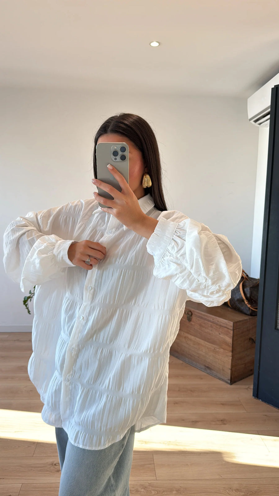 CHEMISE OVERSIZE « ILSE » BLANCHE 1