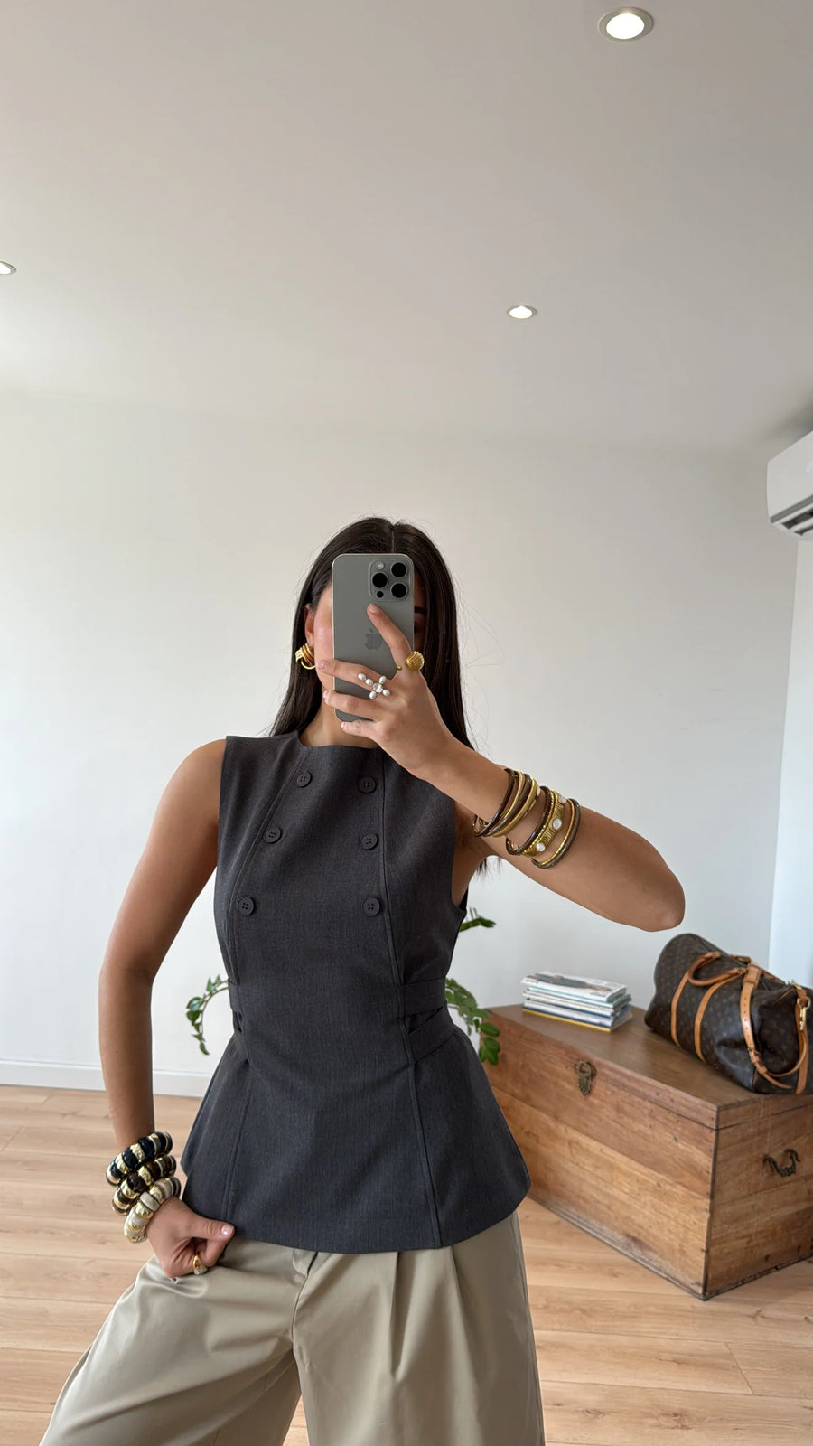 TOP « SIENNA » GRIS 2