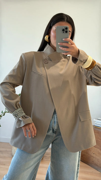 "IRIS" TAUPE BLAZER