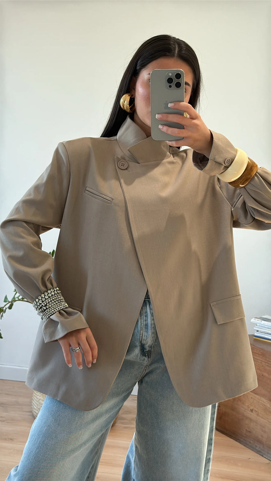 "IRIS" TAUPE BLAZER 1