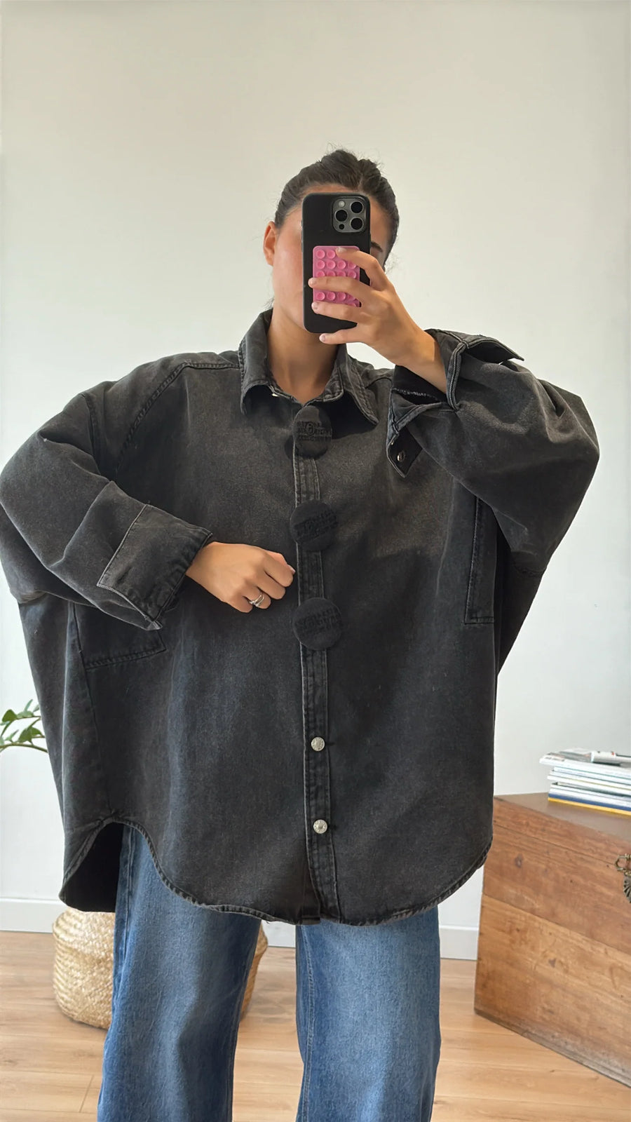 VESTE OVERSIZE « DANIQUE » NOIR 4