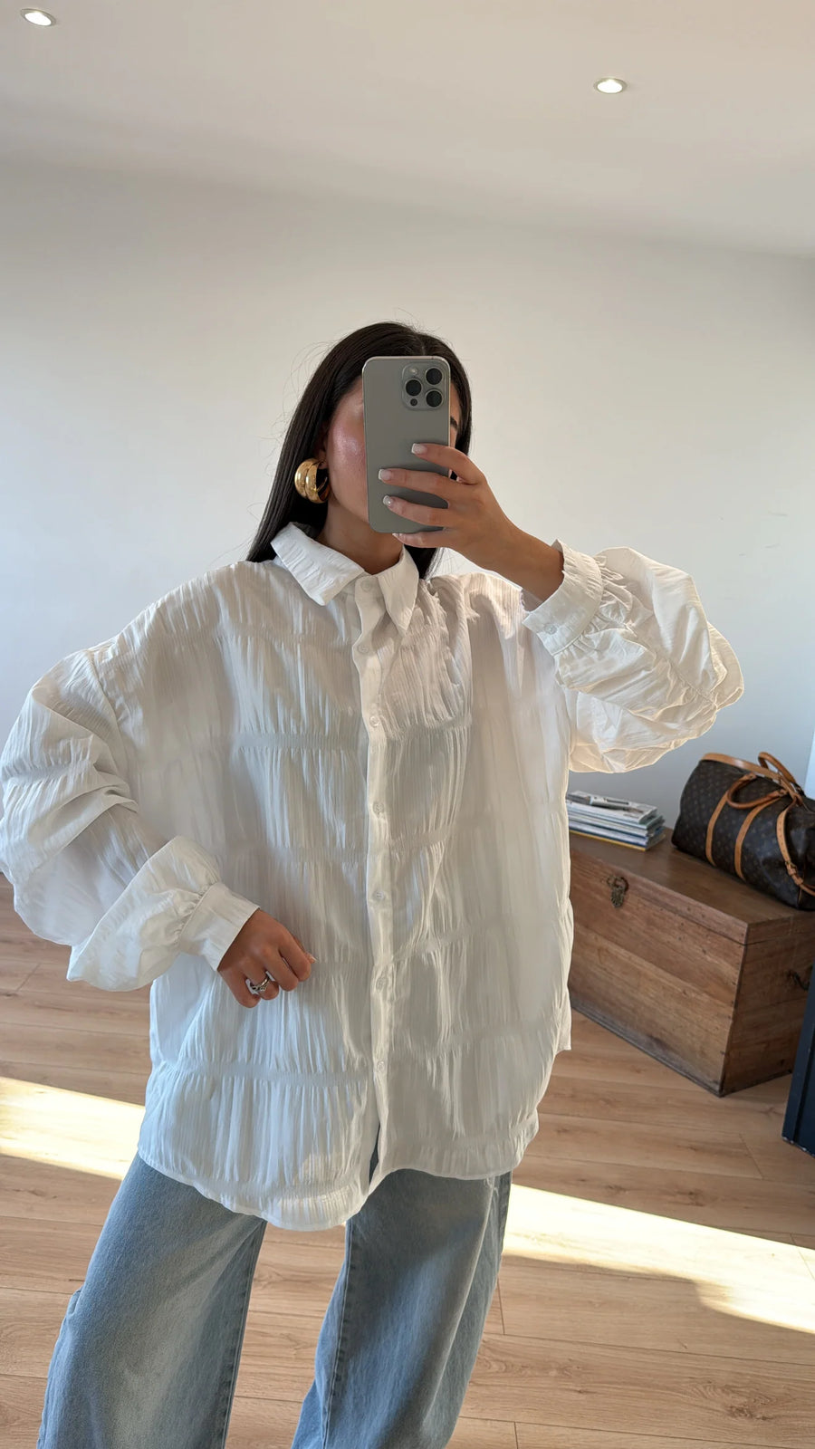 CHEMISE OVERSIZE « ILSE » BLANCHE 3