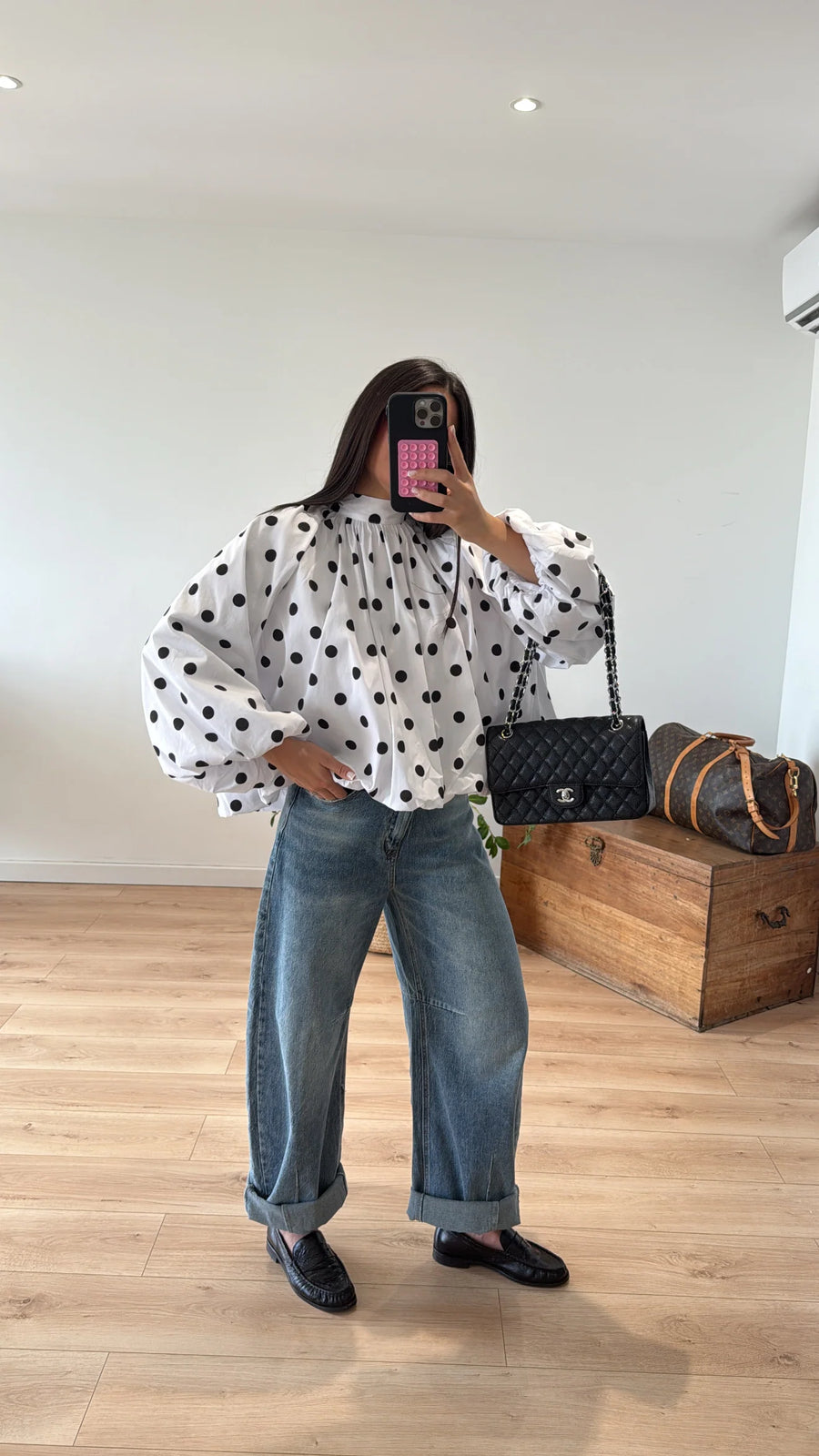 BLOUSE À POIS « SOFIA » BLANCHE 2
