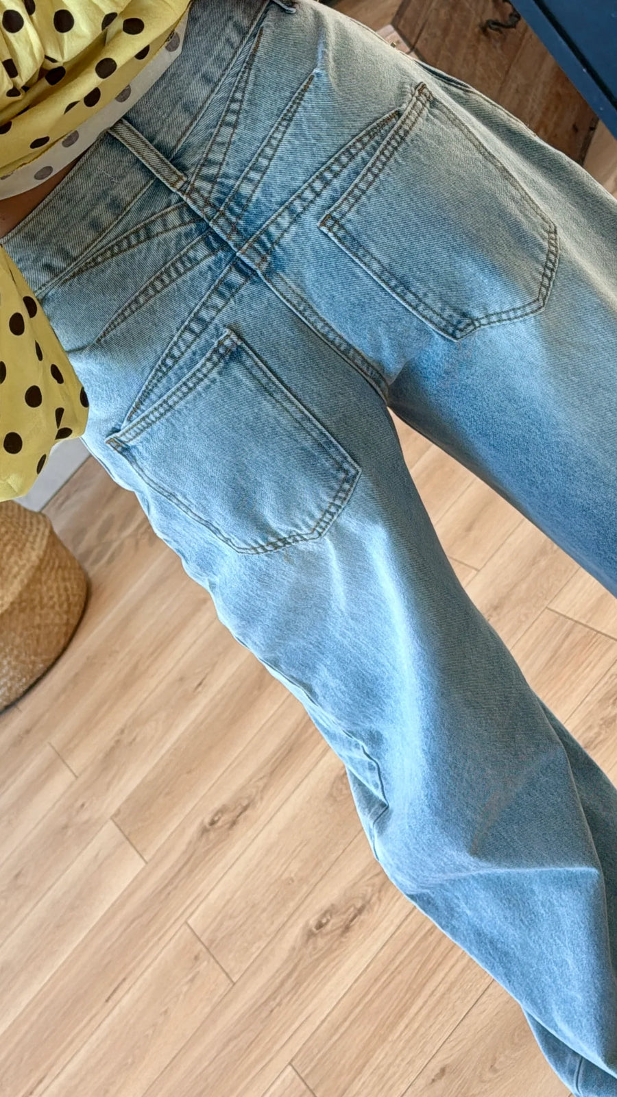 LIGHT BLUE "ROMANO" WIDE LEG JEANS 2