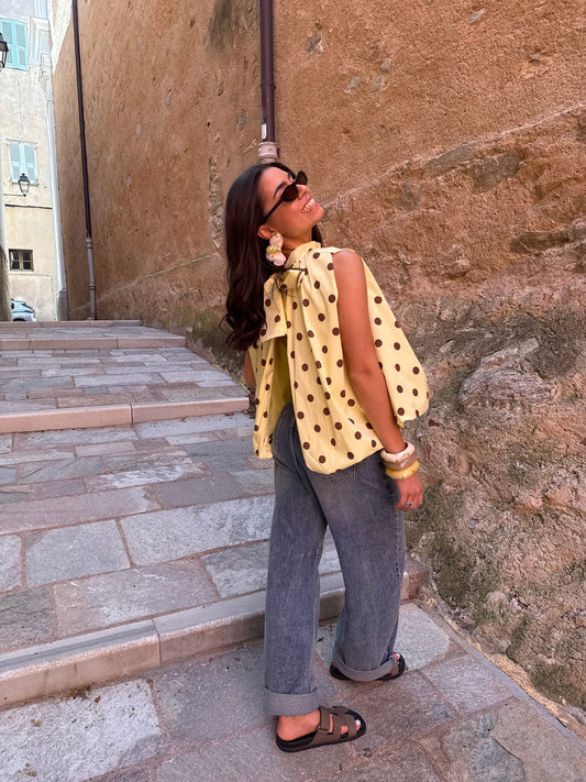 BLOUSE JAUNE « CÉLINE »
