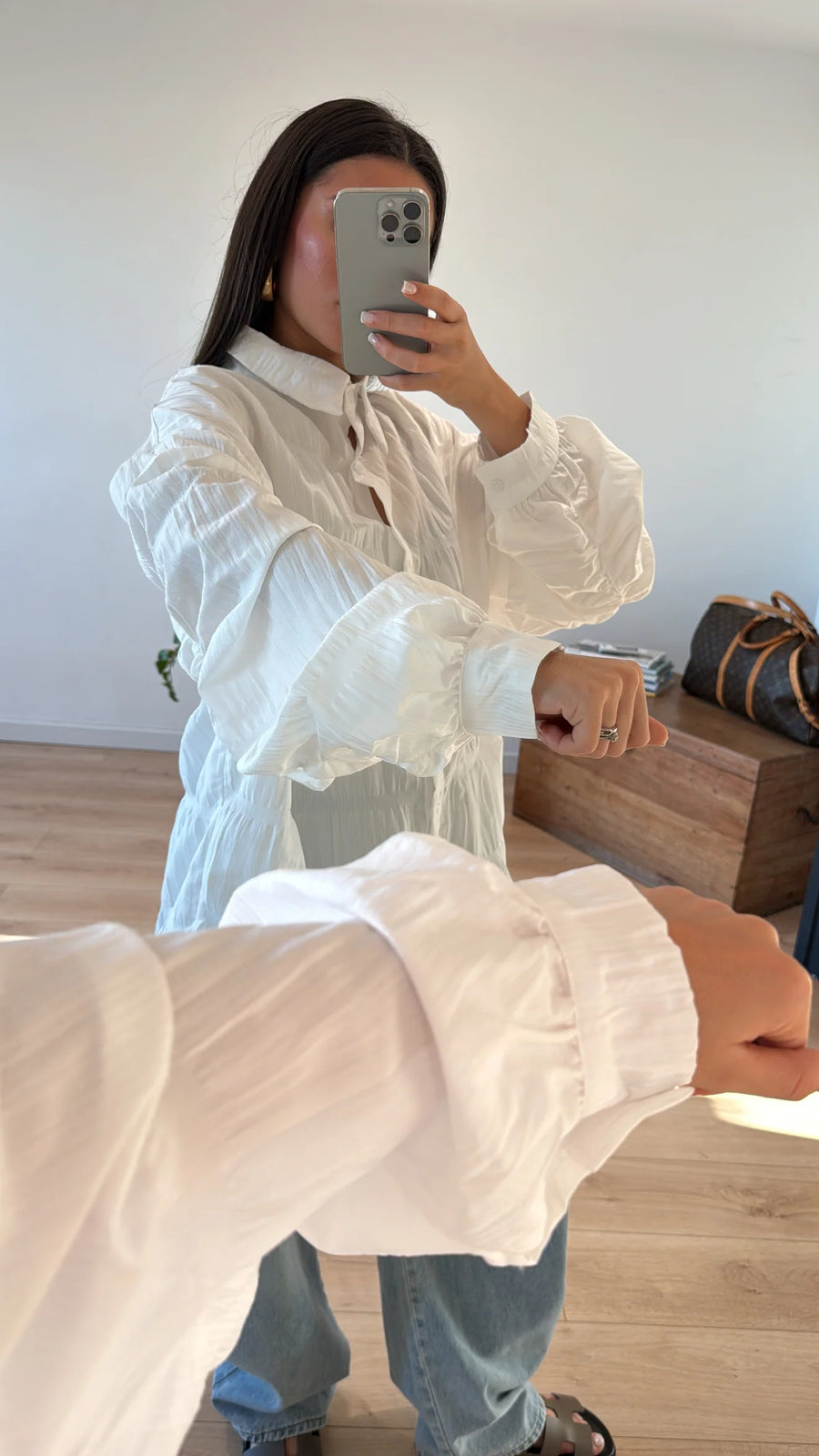 CHEMISE OVERSIZE « ILSE » BLANCHE 4