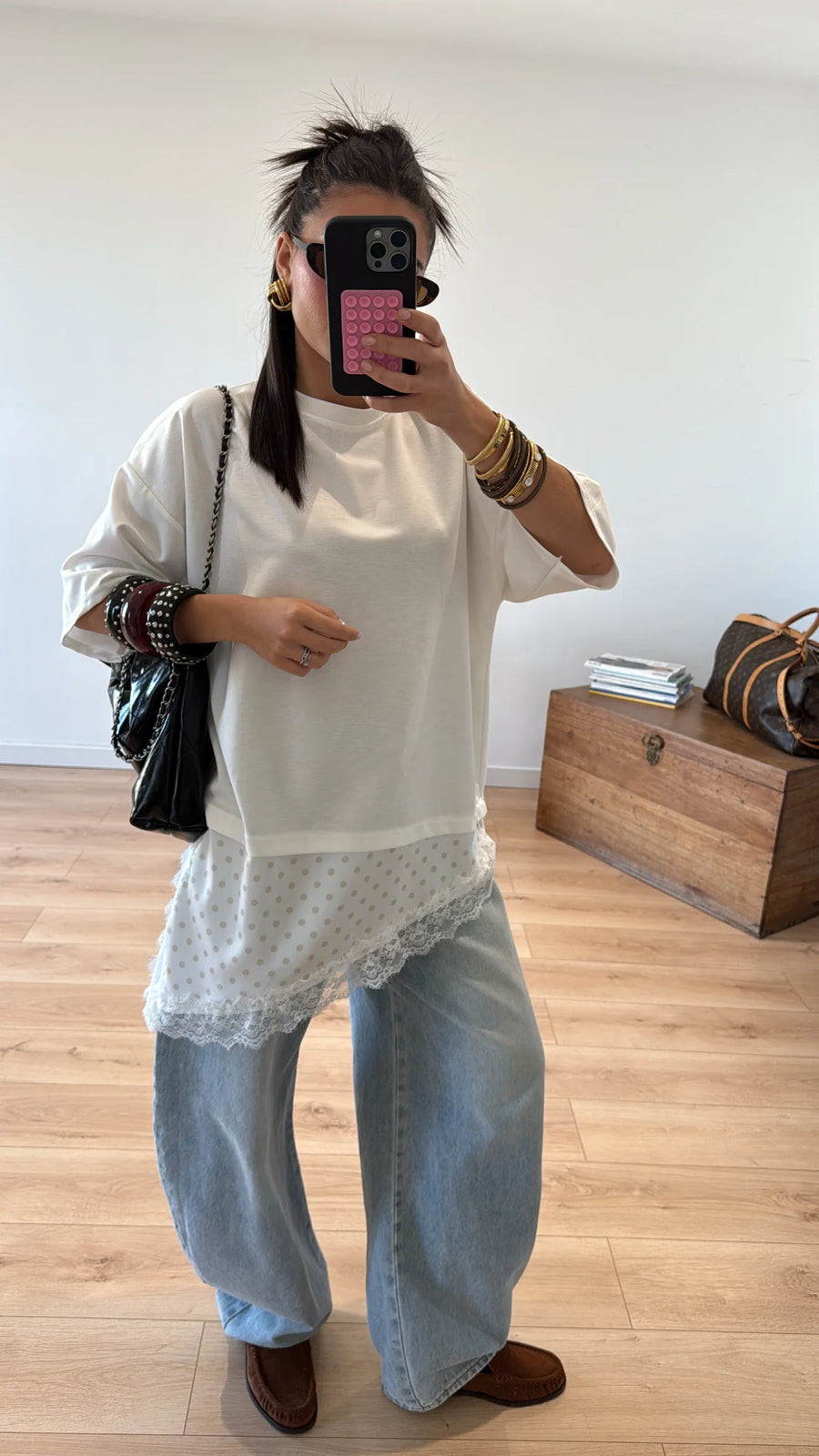 T-SHIRT OVERSIZE « MILA » BLANC 3