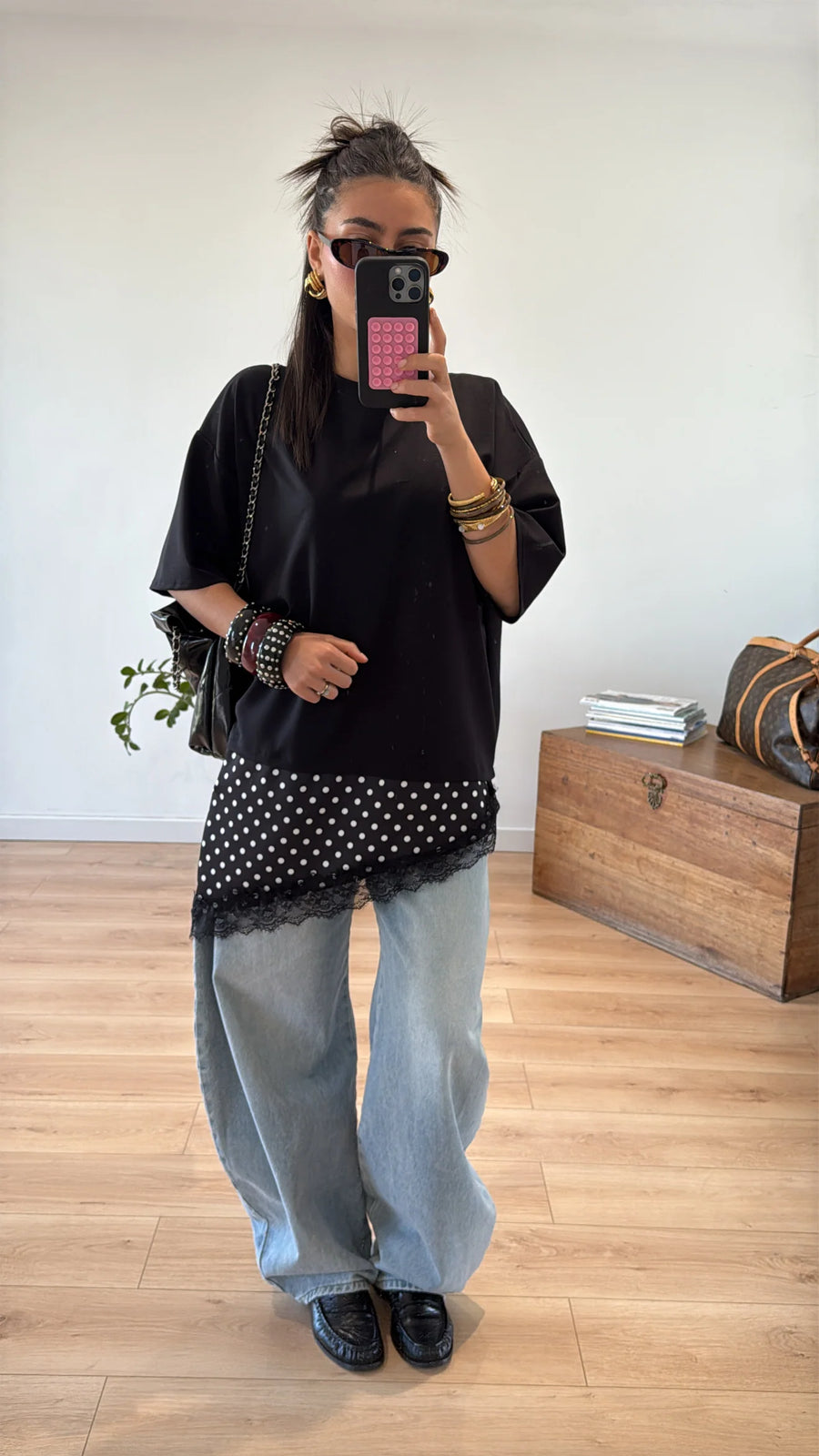 T-SHIRT OVERSIZE « MILA » NOIR 2