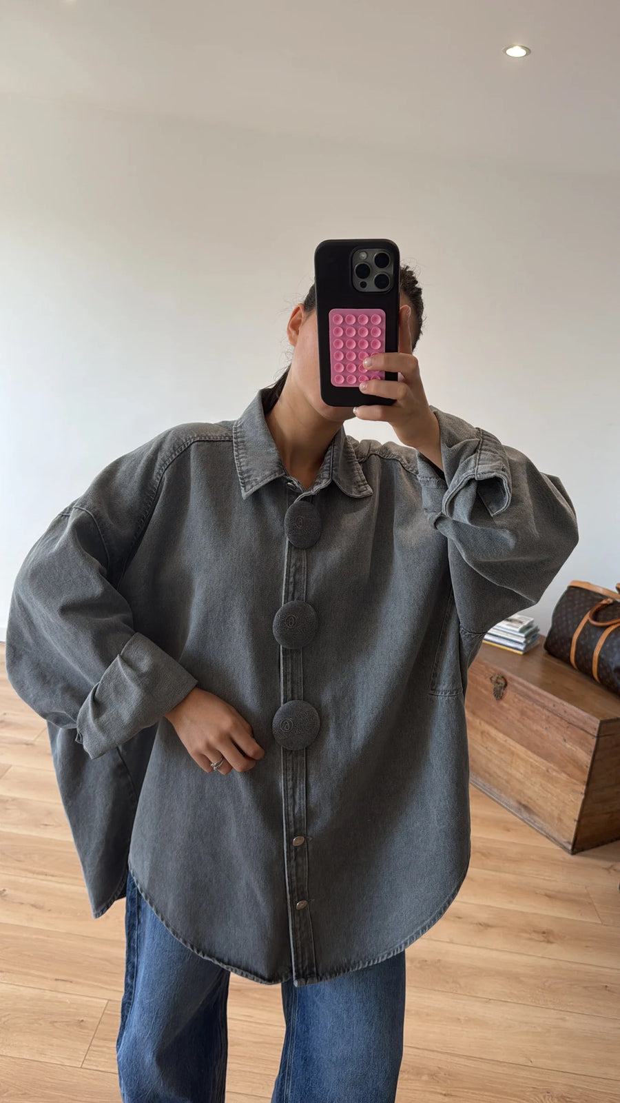 VESTE OVERSIZE « DANIQUE » GRIS 3