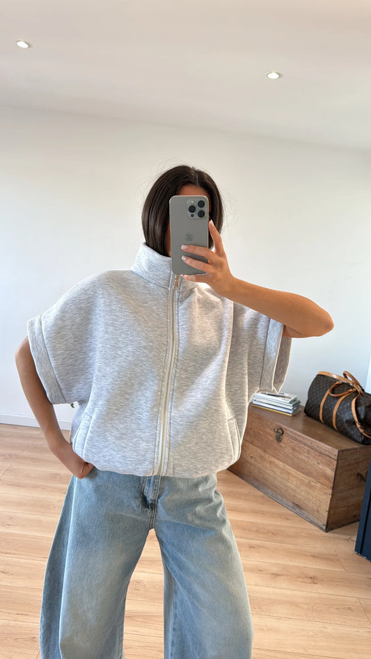 "ENZO" GREY TRACK JACKET