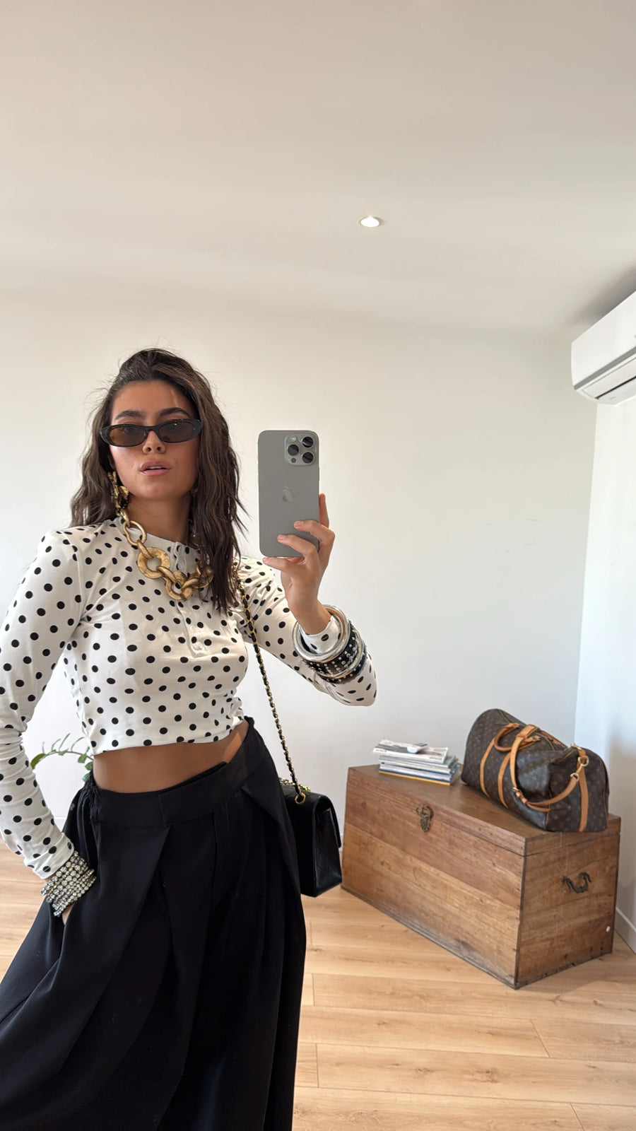 NATALIA WHITE POLKA DOT TOP 3