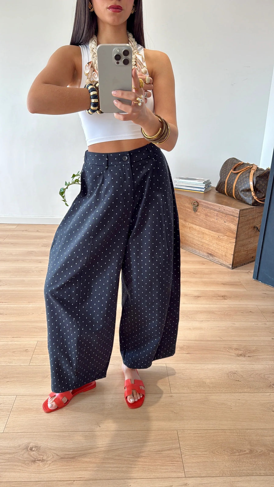 BLUE POLKA DOT TROUSERS 5