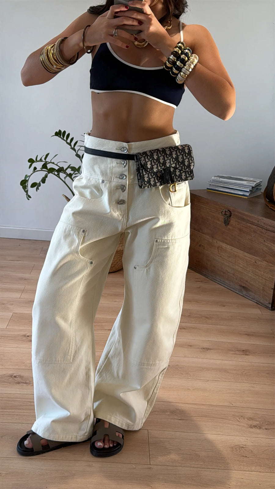 WIDE LEG JEANS « NOAH » CREAM 2