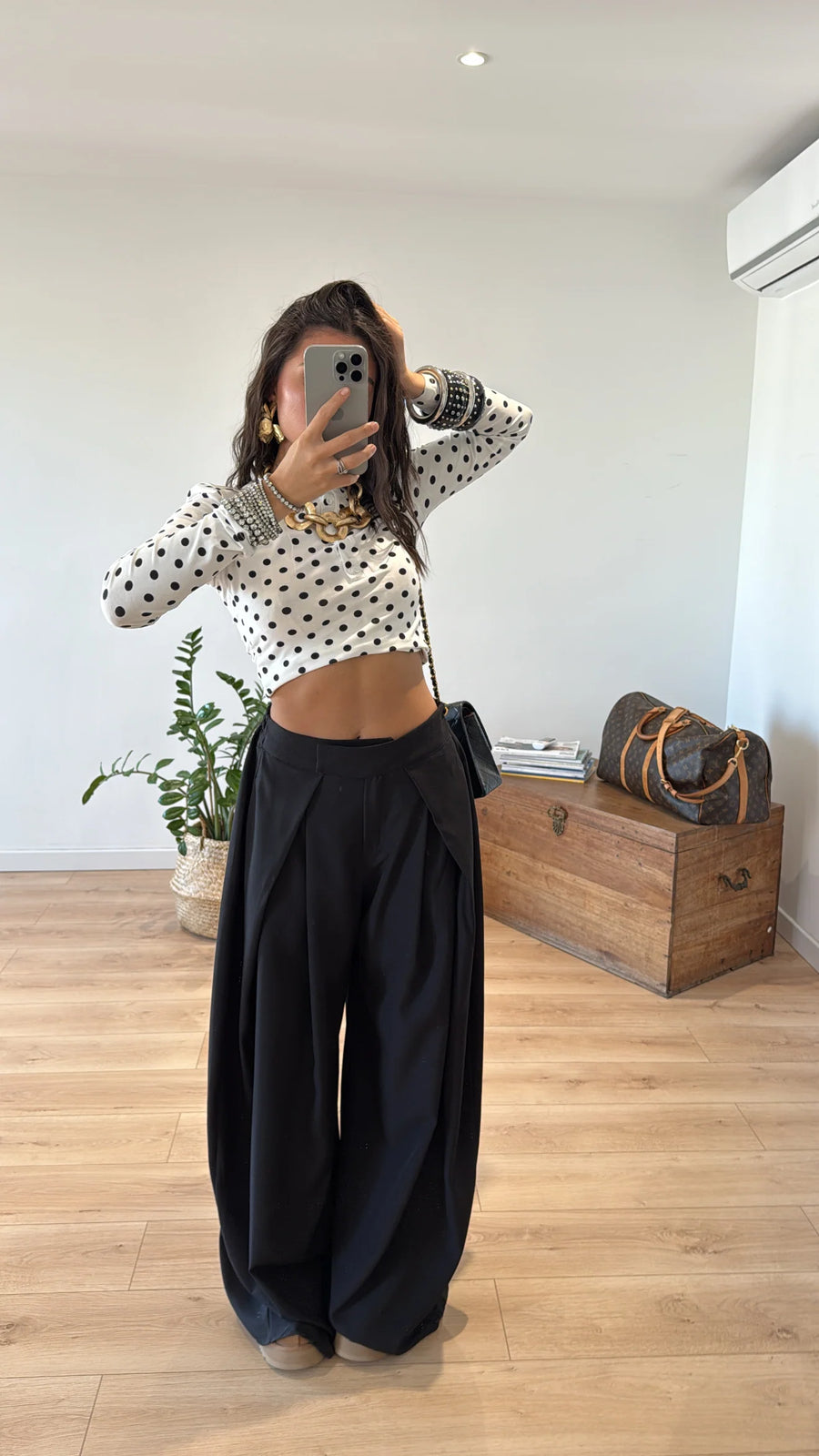 NATALIA WHITE POLKA DOT TOP 2